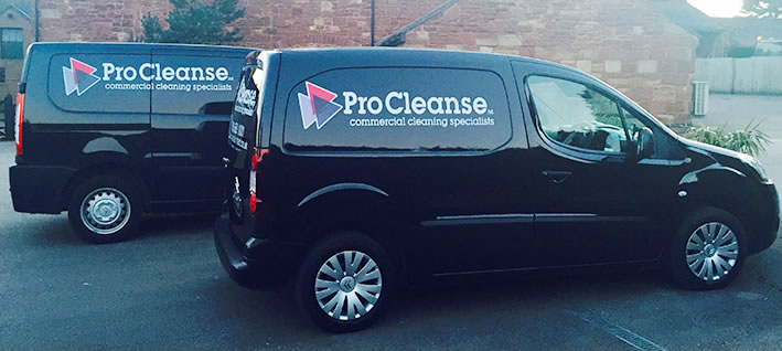 cleaning company vans 