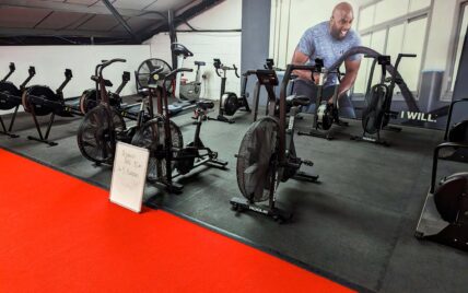 clean red carpet cleaned gym equipment