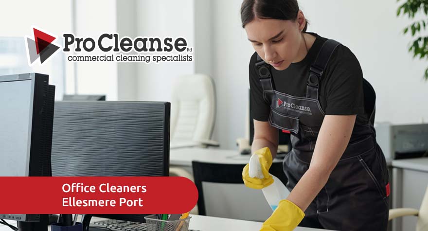 Office cleaners Ellesmere Port feature image poster grahic