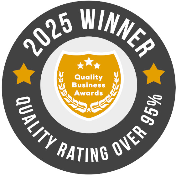 2025 Winner Quality Business Awards Rating Over 95