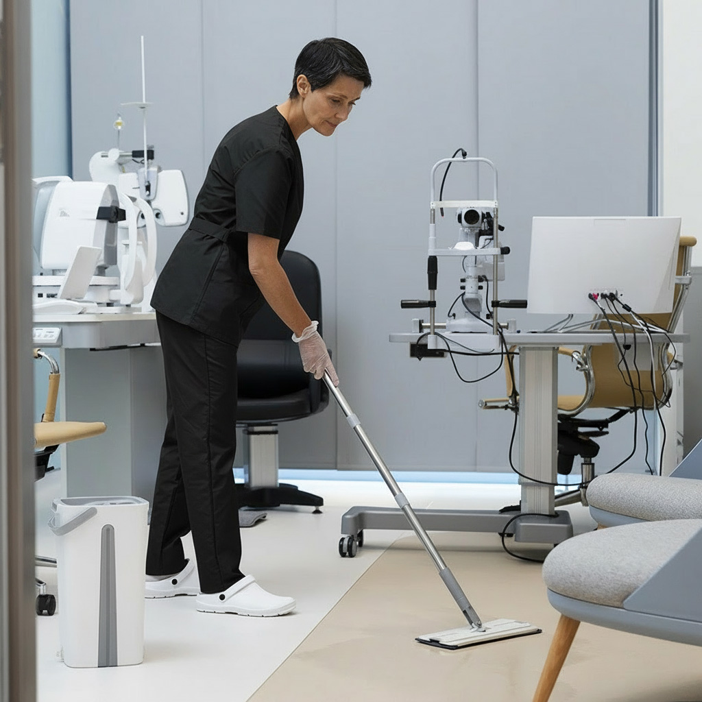 ProCleanse Cleaning Woman medical surgery mopping floor