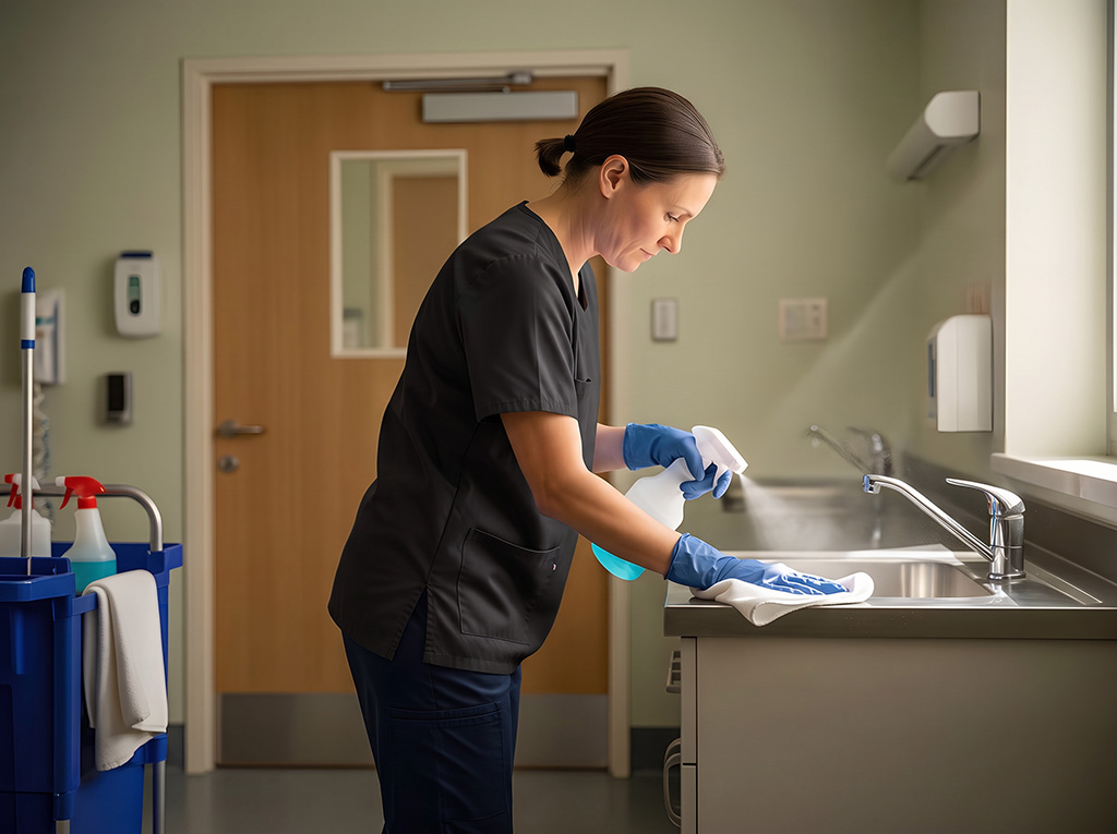 Keeping medical facilities clean in winter procleanse staff cleaner sink cleaning